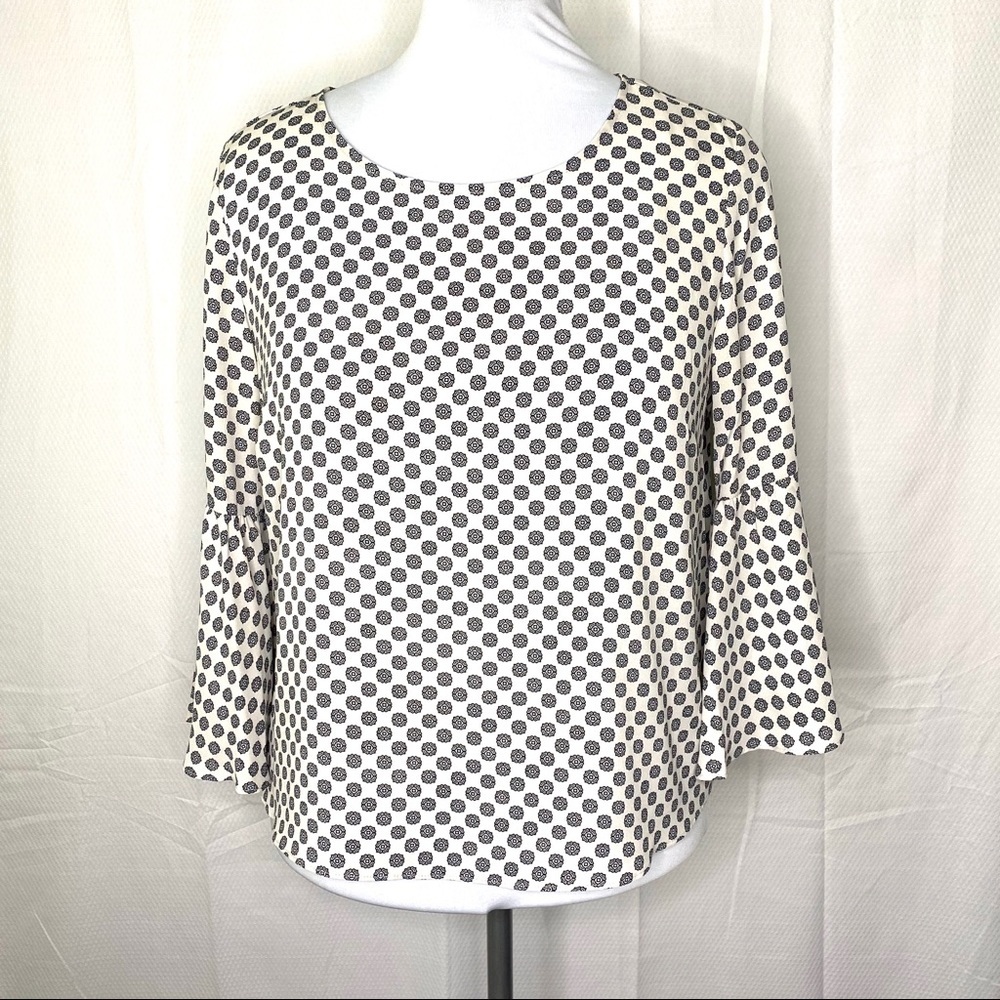 Vince Camuto Black and White Polka Dot Blouse
